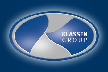 Logo der Klassen Group auf dunkelblauem Grund